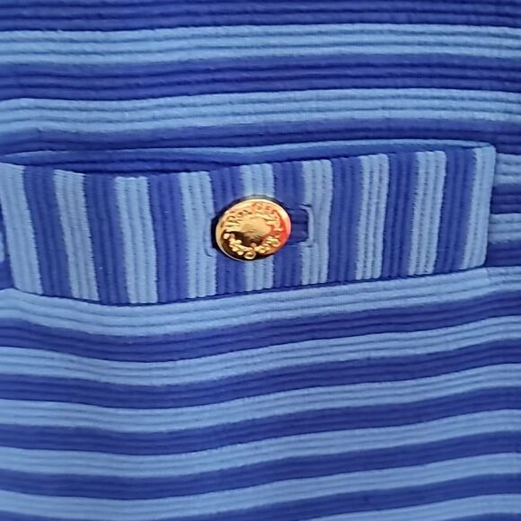 Lilly Pulitzer Womens  Blue Ottoman Striped Alden Dress Summer Spring - Picture 4 of 8